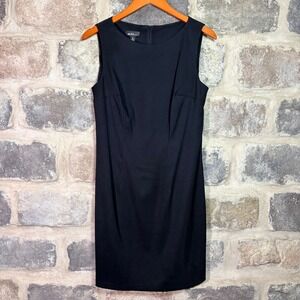 Alyx Dress Womens 8 Black Sleeveless Sheath Career Round Neck LBD Wedding Guest